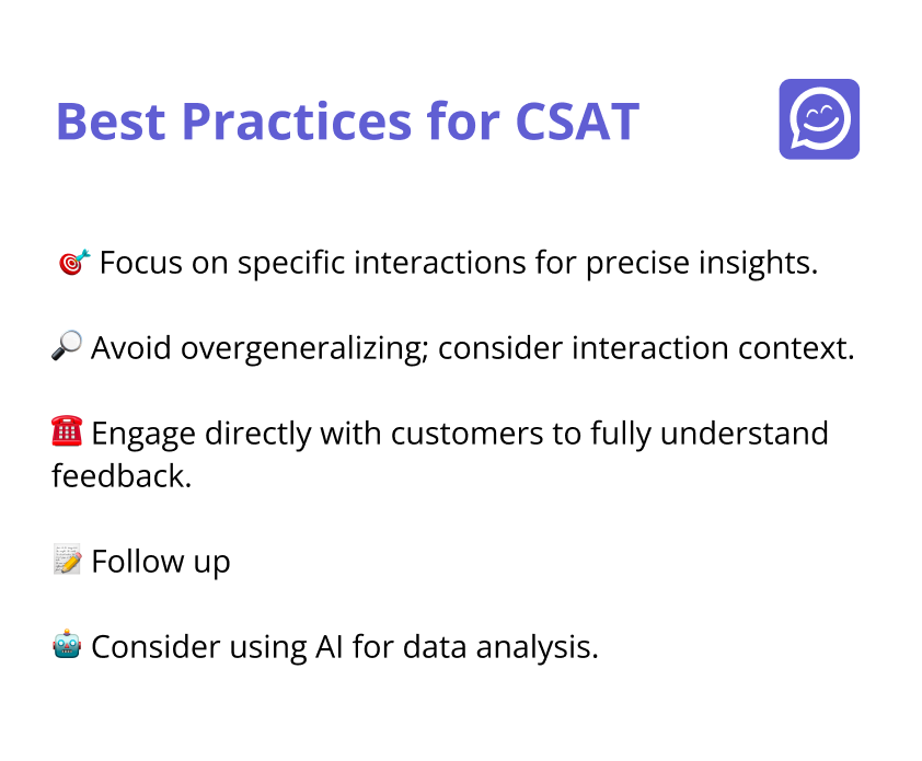 Best Practices for CSAT